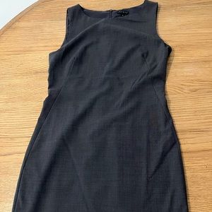 A dark charcoal sheath dress by Theory.